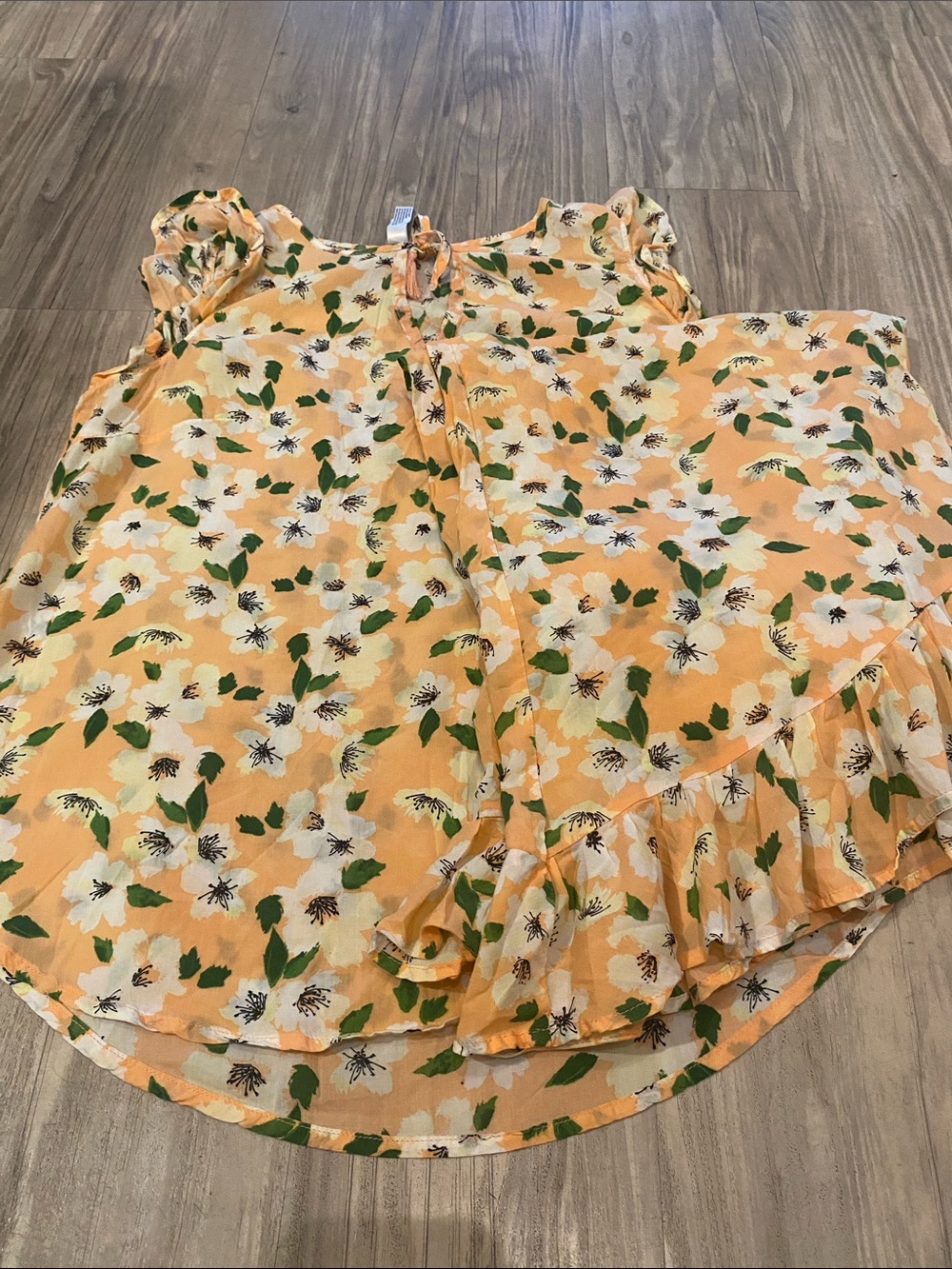 Floral Lightweight Yellow-Orange Summer Pajamas